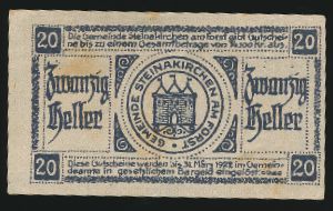 Нотгельды Австрии, 20 геллеров
