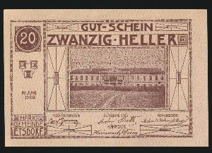 Нотгельды Австрии, 20 геллеров