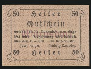 Нотгельды Австрии, 50 геллеров