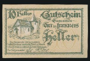 Нотгельды Австрии, 10 геллеров