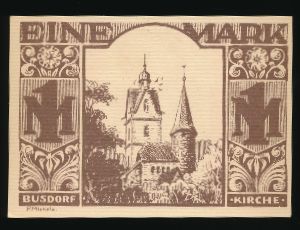 Нотгельды Германии, 1 марка (1921 г.)