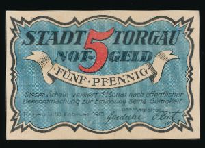 Нотгельды Германии, 5 пфеннигов (1921 г.)