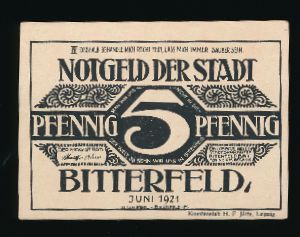 Нотгельды Германии, 5 пфеннигов (1921 г.)