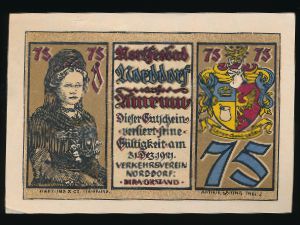 Нотгельды Германии, 75 пфеннигов (1921 г.)