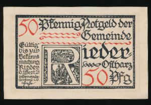 Нотгельды Германии, 50 пфеннигов (1921 г.)