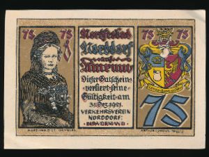 Нотгельды Германии, 75 пфеннигов (1921 г.)