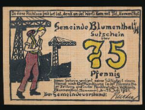 Нотгельды Германии, 75 пфеннигов (1921 г.)