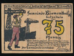 Нотгельды Германии, 75 пфеннигов (1921 г.)