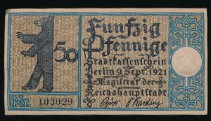Нотгельды Германии, 50 пфеннигов (1921 г.)