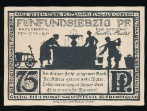 Нотгельды Германии, 75 пфеннигов (1921 г.)