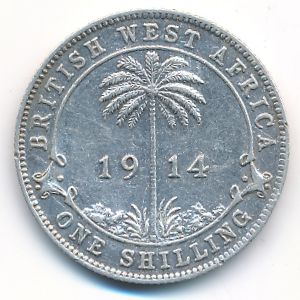 Британская Западная Африка, 1 шиллинг (1914 г.)