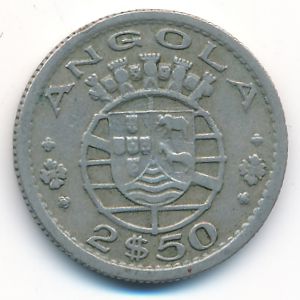 Ангола, 2,5 эскудо (1953 г.)