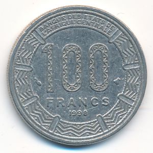 Центральная Африка, 100 франков (1998 г.)