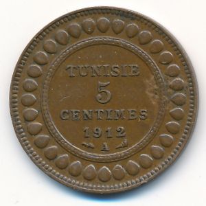 Тунис, 5 сентим (1912 г.)
