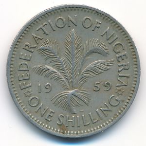 Нигерия, 1 шиллинг (1959 г.)