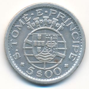 Сан-Томе и Принсипи, 5 эскудо (1951 г.)