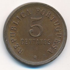 Angola, 5 centavos, 1923