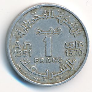 Марокко, 1 франк (1951 г.)