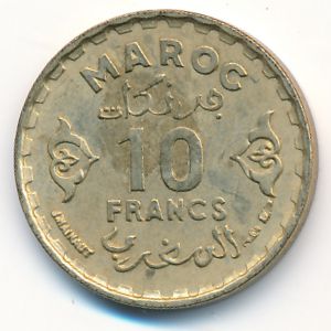 Марокко, 10 франков (1951 г.)