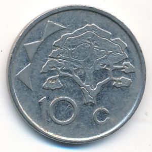 Намибия, 10 центов (2002 г.)