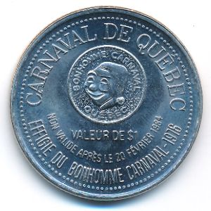 Canada., 1 dollar, 1984