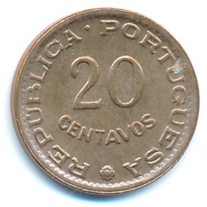 Guinea-Bissau, 20 centavos, 1973