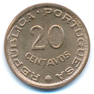 Guinea-Bissau, 20 centavos, 1973