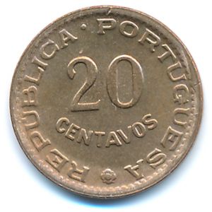 Guinea-Bissau, 20 centavos, 1973