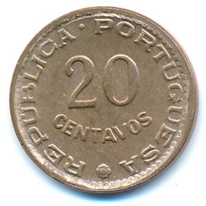 Guinea-Bissau, 20 centavos, 1973
