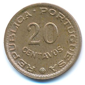 Guinea-Bissau, 20 centavos, 1973