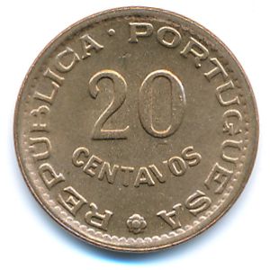 Guinea-Bissau, 20 centavos, 1973