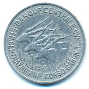 Экваториальные Африканские Штаты, 50 франков (1961 г.)
