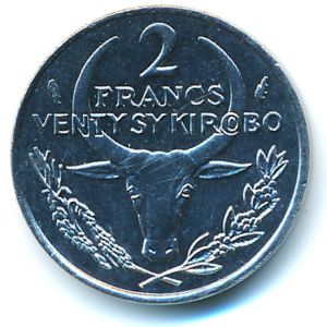 Мадагаскар, 2 франка (1982 г.)