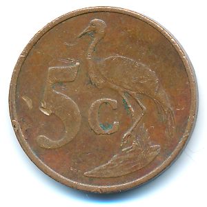South Africa, 5 cents, 1998