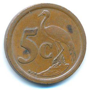 South Africa, 5 cents, 1994