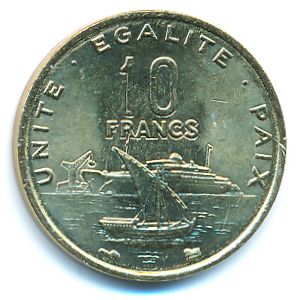 Джибути, 10 франков (1996 г.)