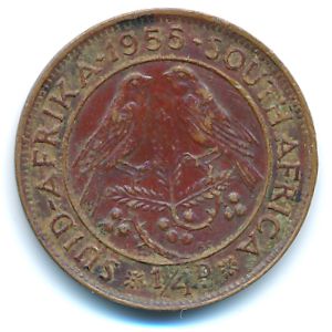 South Africa, 1/4 penny, 1955