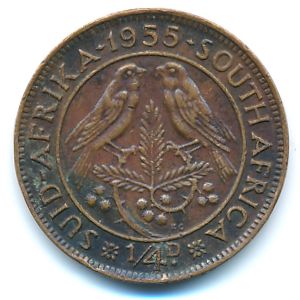 ЮАР, 1/4 пенни (1955 г.)