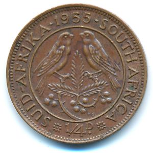 ЮАР, 1/4 пенни (1955 г.)