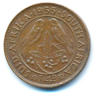 South Africa, 1/4 penny, 1955