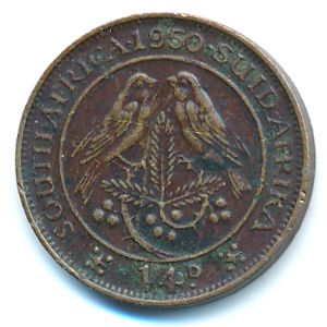 South Africa, 1/4 penny, 1955