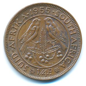 South Africa, 1/4 penny, 1955