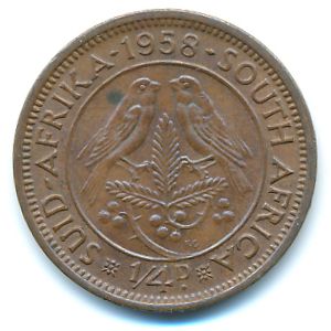 ЮАР, 1/4 пенни (1958 г.)