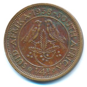 South Africa, 1/4 penny, 1958