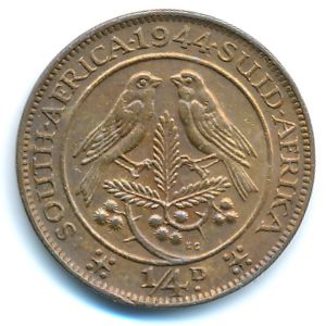 South Africa, 1/4 penny, 1944