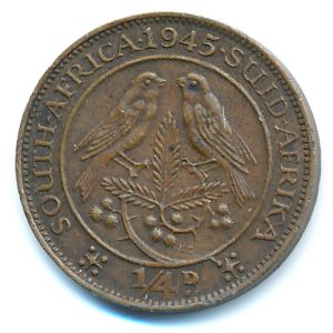 South Africa, 1/4 penny, 1953