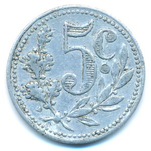 Алжир, 5 сентим (1916 г.)