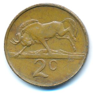 South Africa, 2 cents, 1983