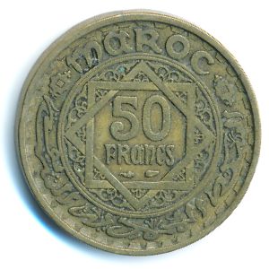 Morocco, 50 francs, 1951