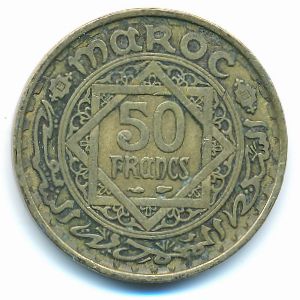 Morocco, 50 francs, 1951